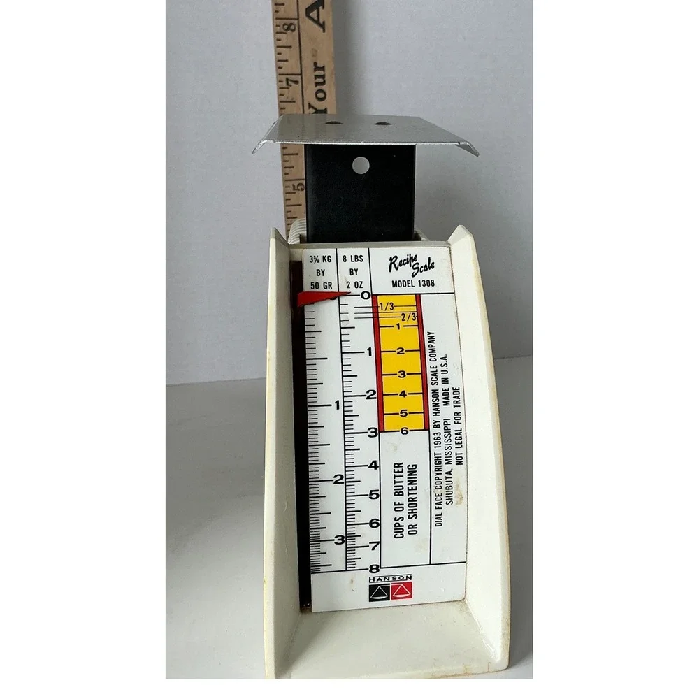 Hanson‎ Vintage Recipe Scale Model 1308 Kitchen Food Weight Butter Cream 8lb
